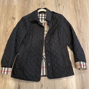 Black Burberry quilted women’s jacket